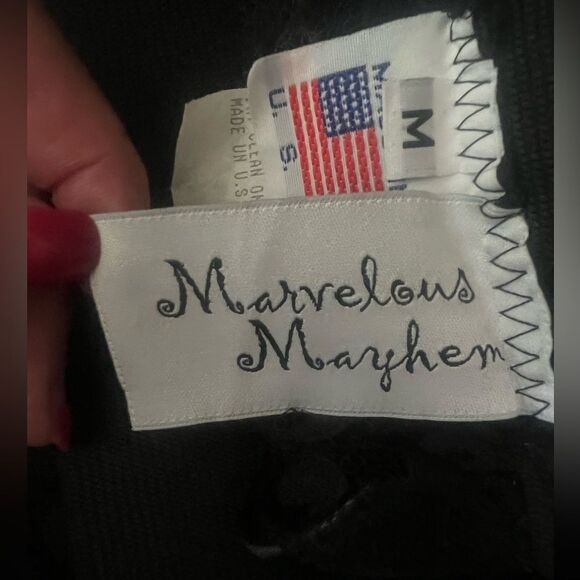 Vintage black tulle floral lace satin ribbon pleated bubble mini skirt Goth - Picture 4 of 12